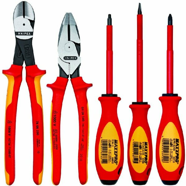 Knipex 5 piece Insulated Tool Set - 1000V Insulated 989822US